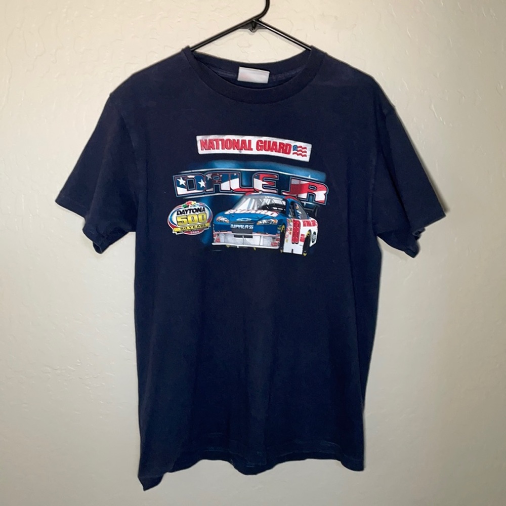 Winners Circle Men's National Guard Daytona 500 Blue T-Shirt Size Extra Large